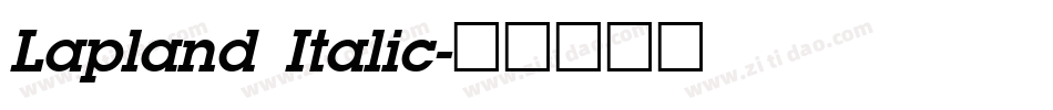 Lapland Italic字体转换